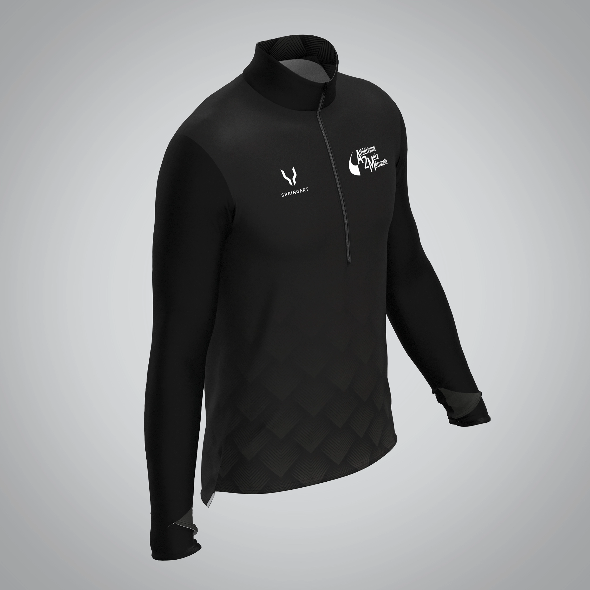 Quart Zip Homme Athlétisme Metz Métropole