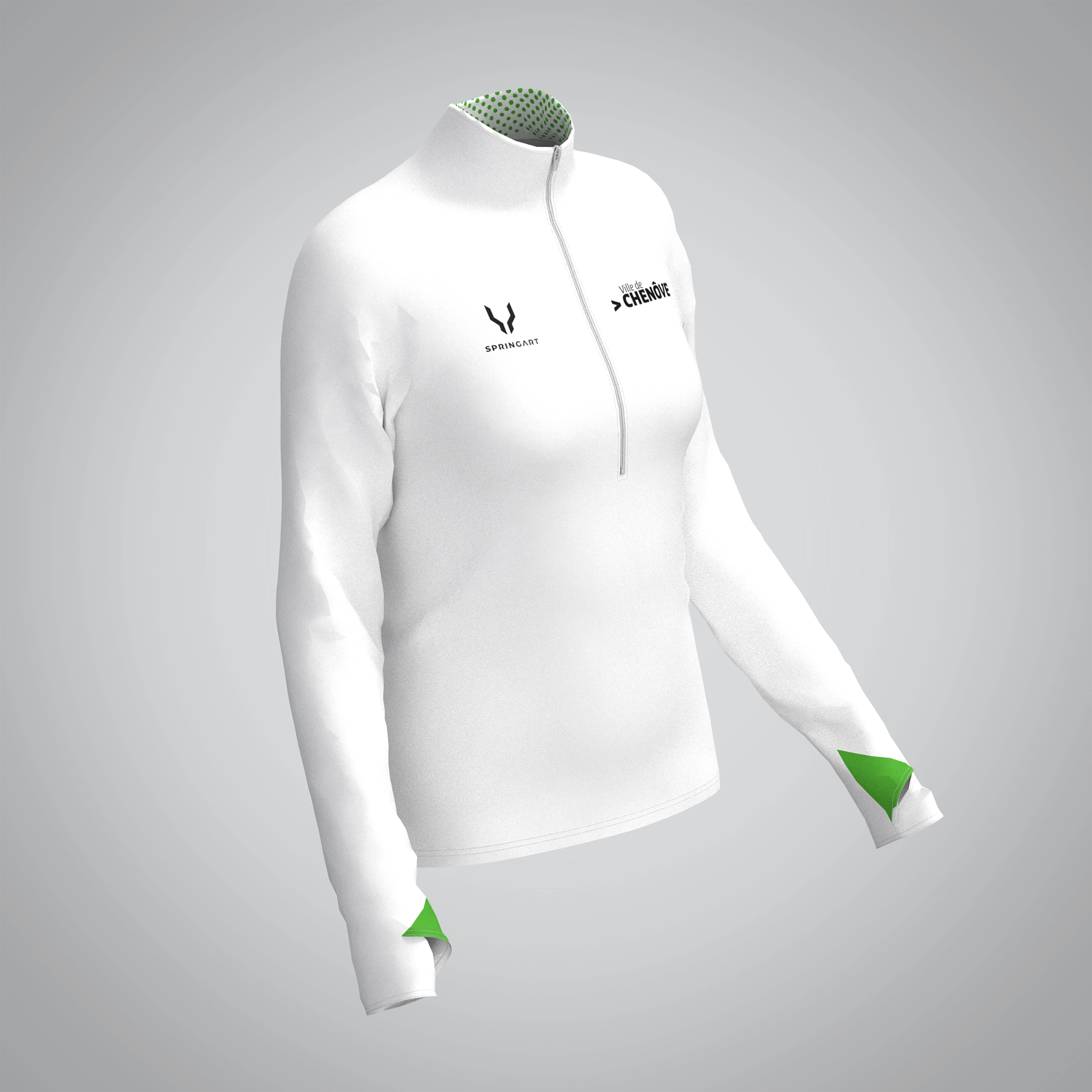 Quart Zip Femme Athletic club Chenove