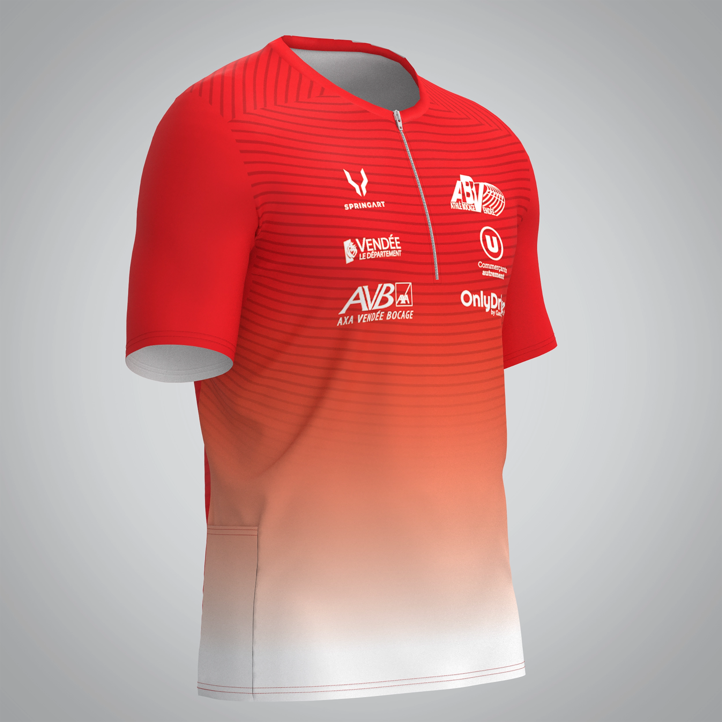 Men's Trail Zip T-shirt V2.1 Athlé Bocage Vendée