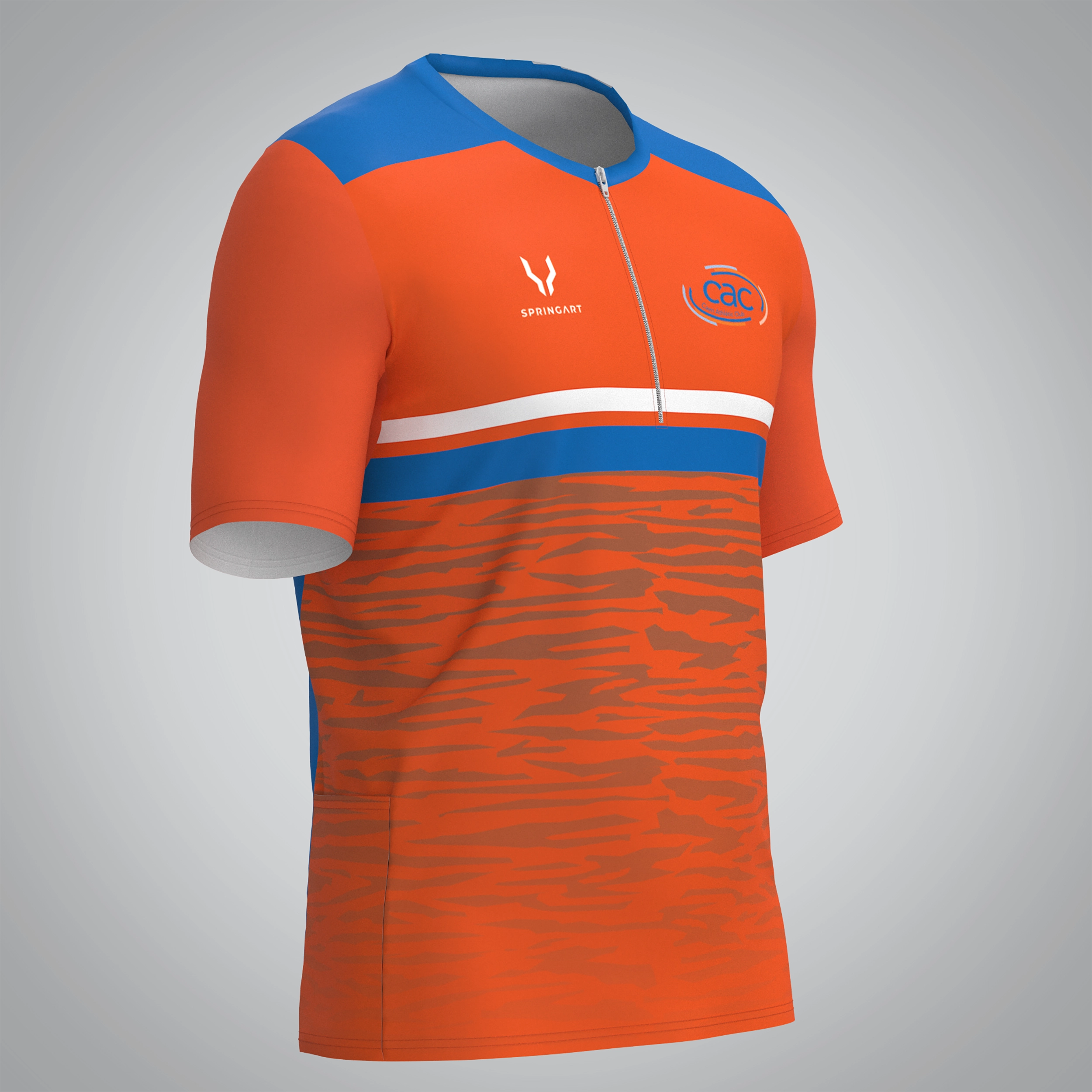 T-shirt Trail zip Homme V2.1 Caen Athlétic Club