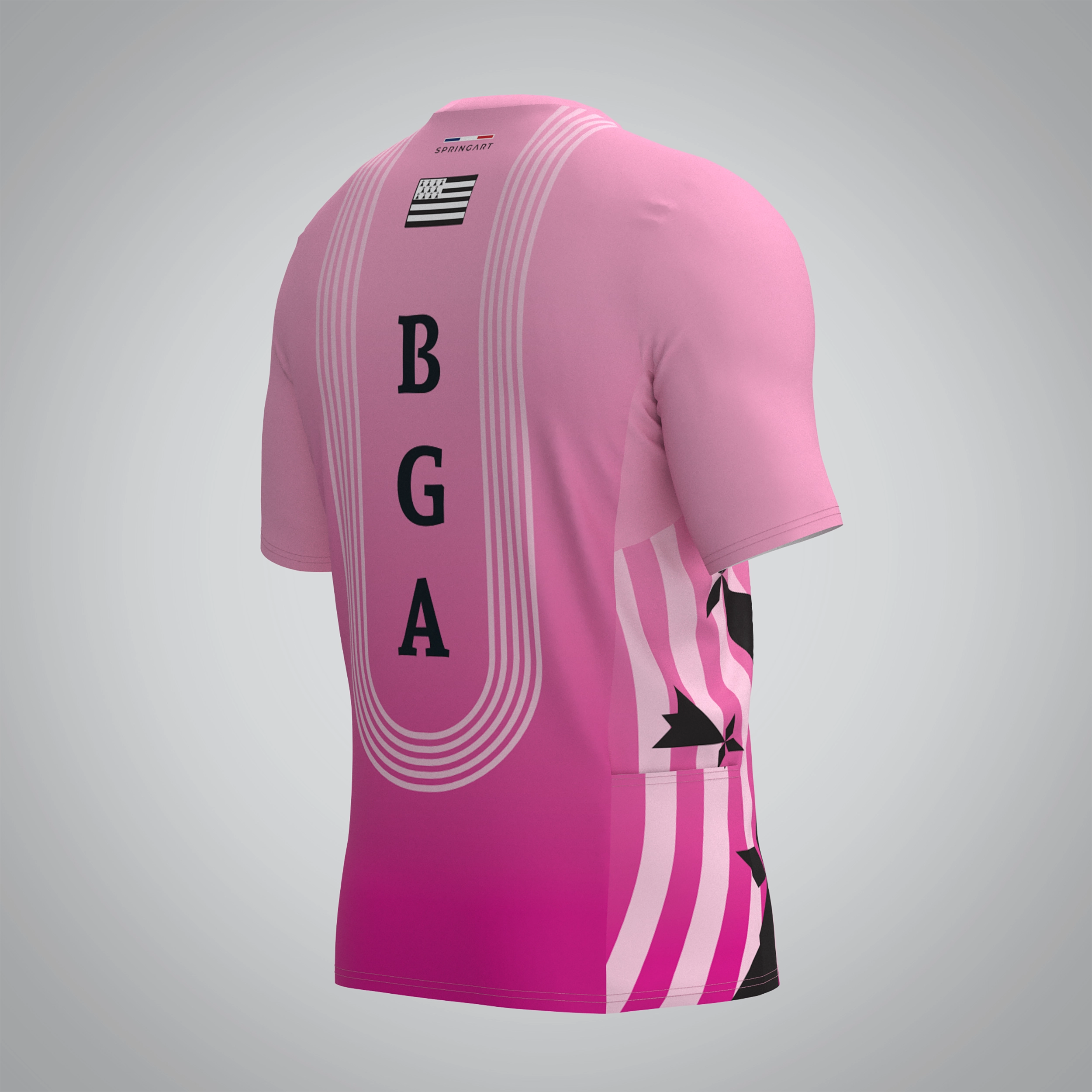 T-shirt Trail zip Homme V2.1 Briec Glazik Athlétisme