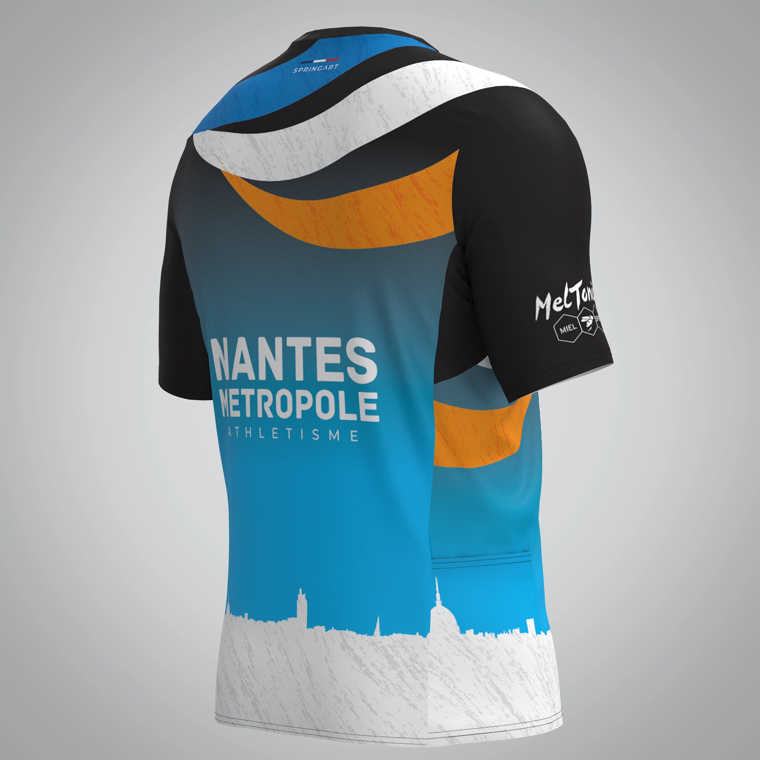 T-shirt Trail zip Homme V2.1 Nantes Métropole Athlétisme