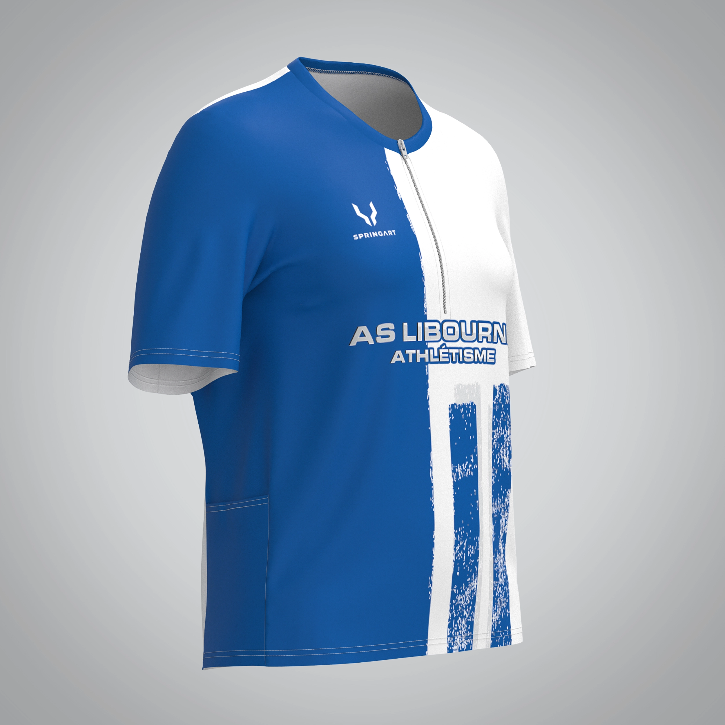 T-shirt Trail zip Femme V2.1 AS Libourne