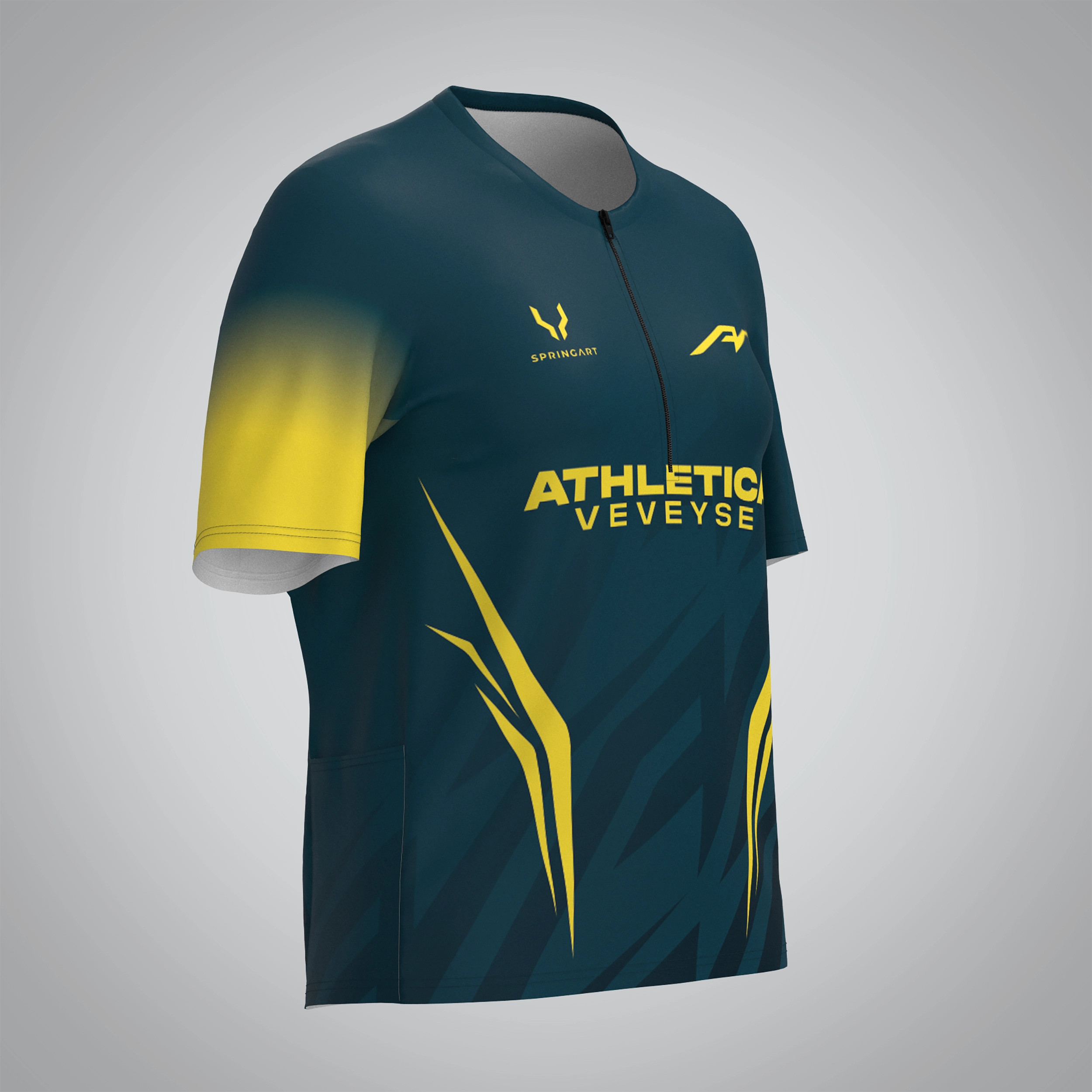 T-shirt Trail zip Femme V2.1 Athletica Veveyse