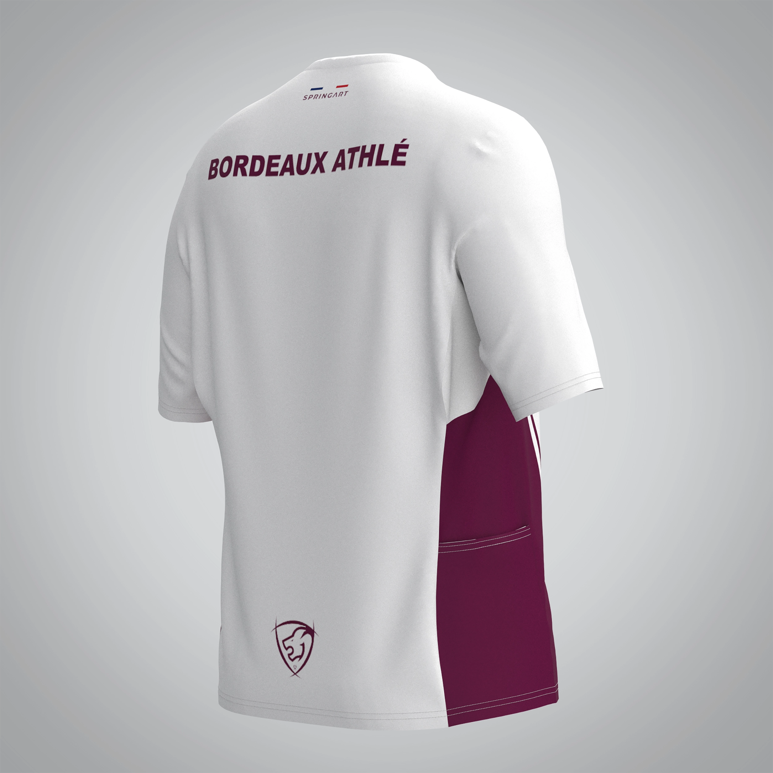 T-shirt Trail zip Femme V2.1 Bordeaux Athlétisme