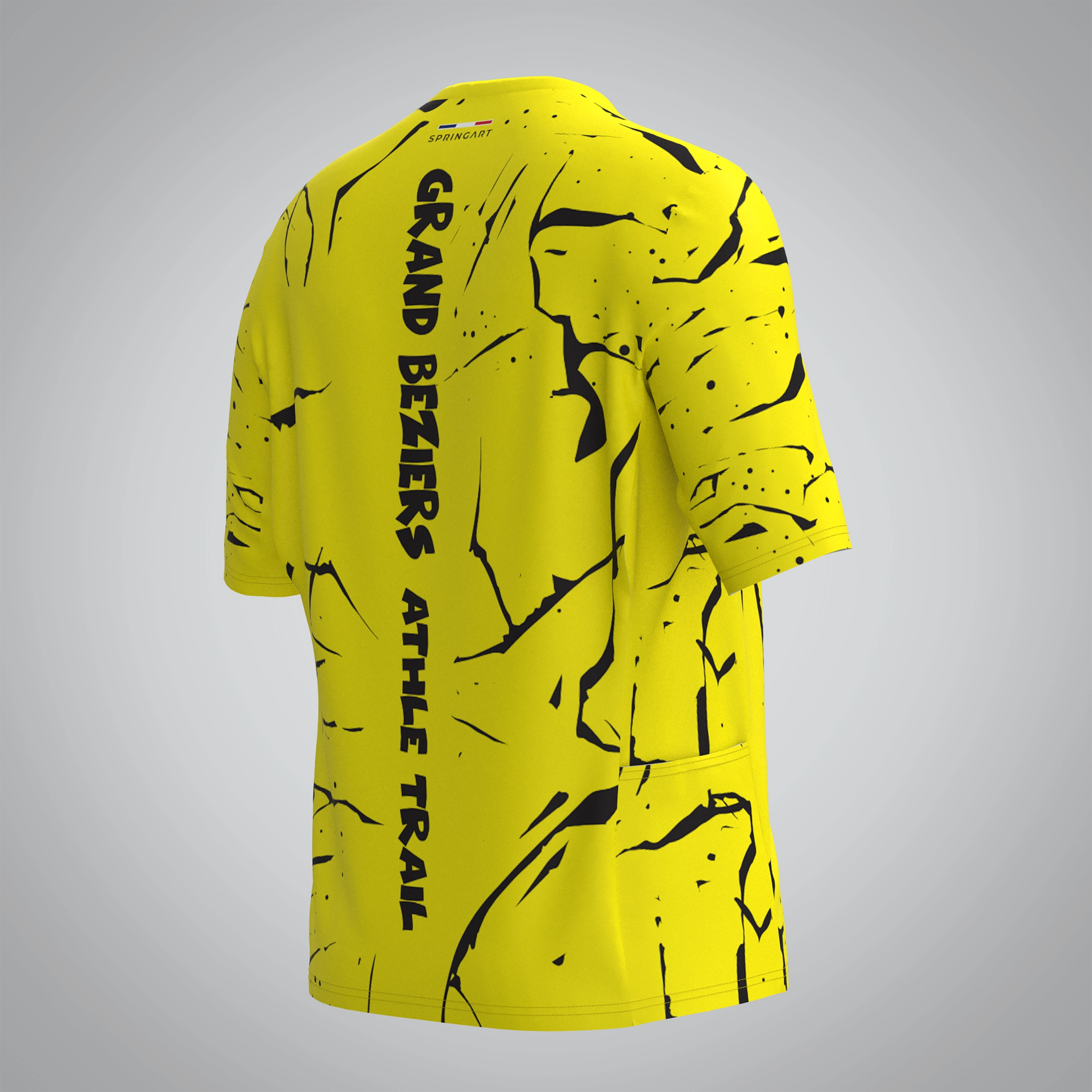 T-shirt Trail zip Femme V2.1 Grand Bèziers Athlétisme