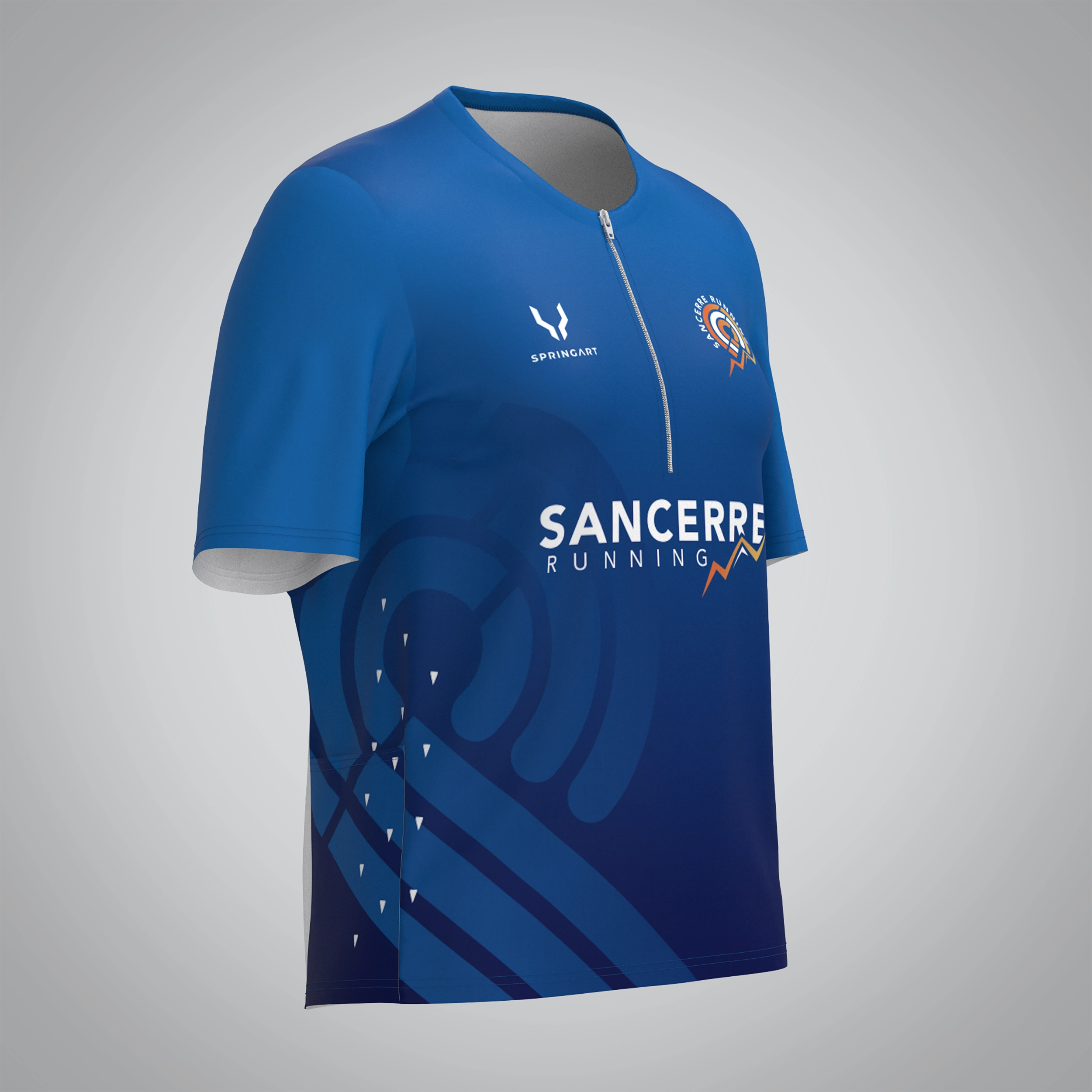 T-shirt Trail zip Femme V2.1 Sancerre Running