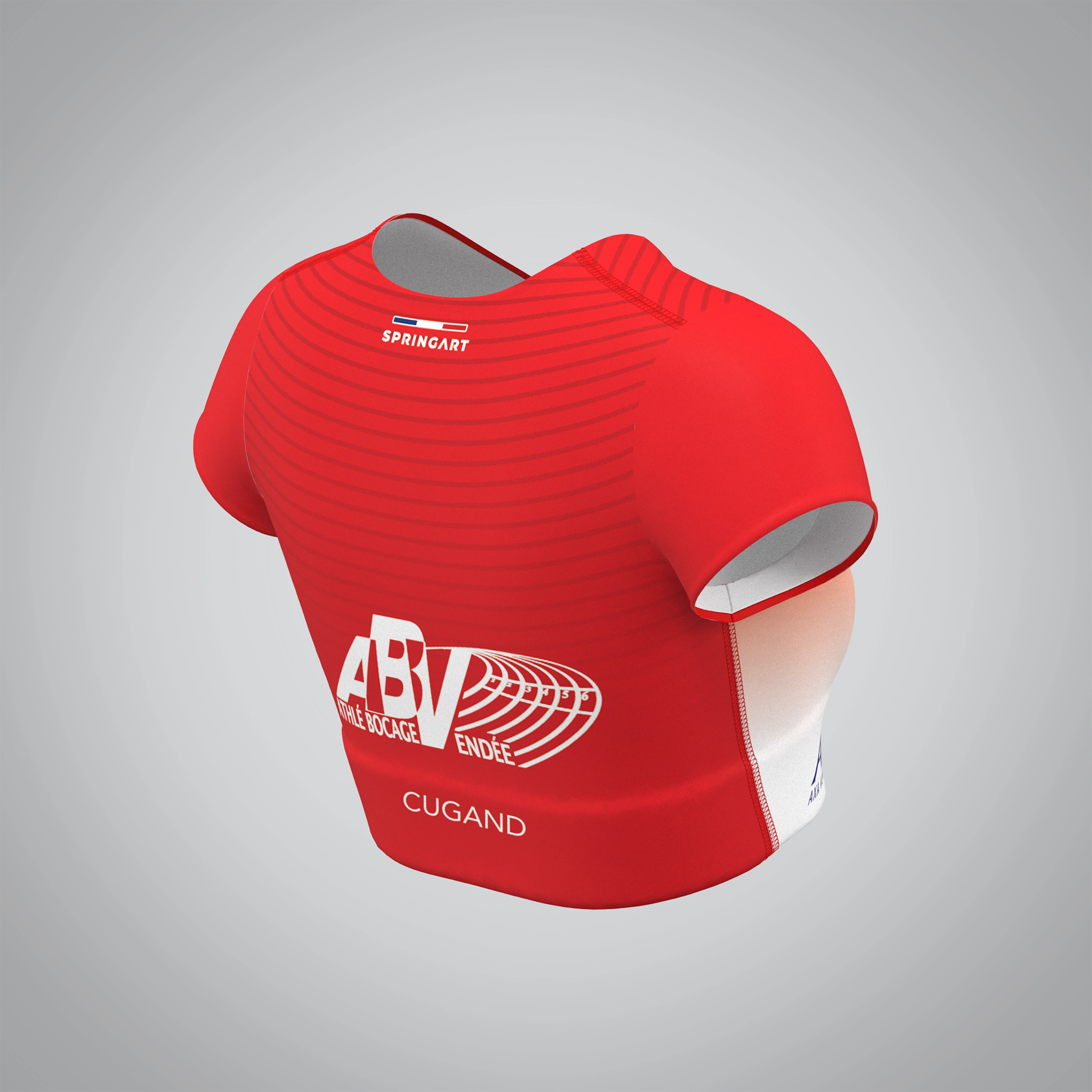 Short-sleeved sports bra for Athletics Bocage Vendée