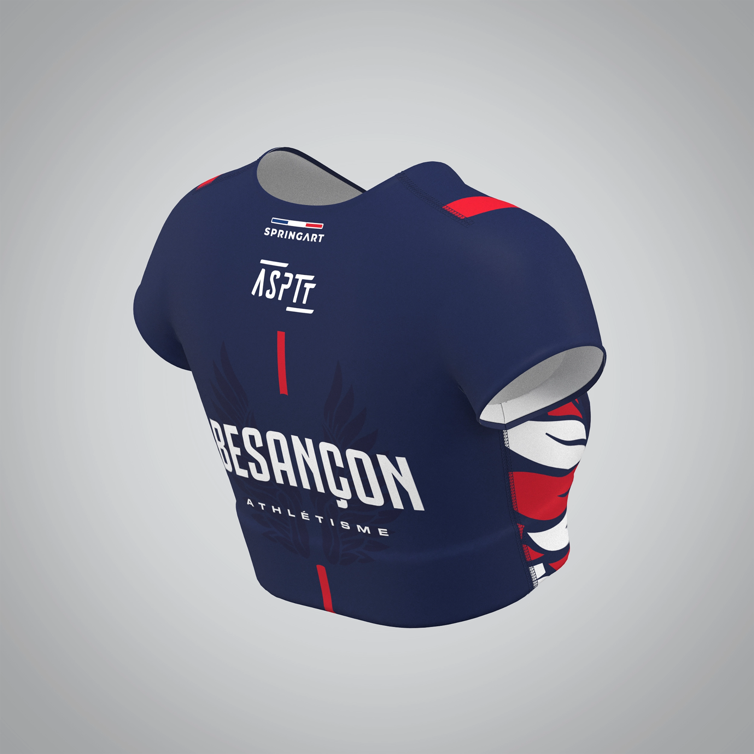 ASPTT Besançon Athletics Short-Sleeve Sports Bra
