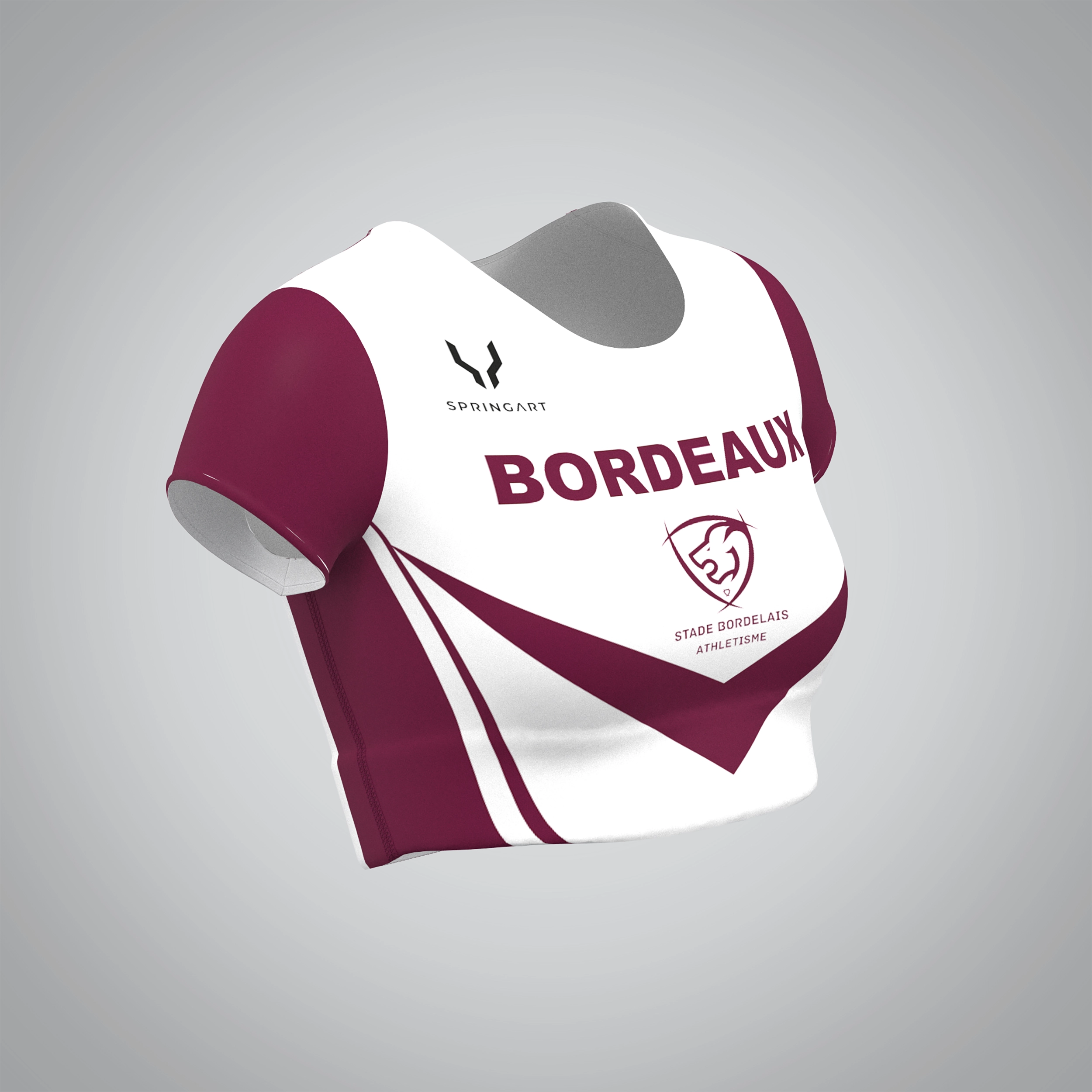 Brassière Manches Courtes Bordeaux Athlétisme