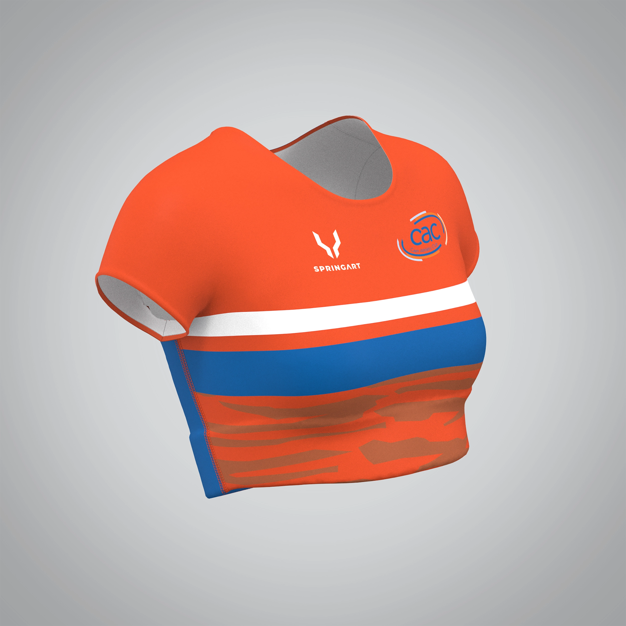 Caen Athletic Club Short-Sleeve Sports Bra