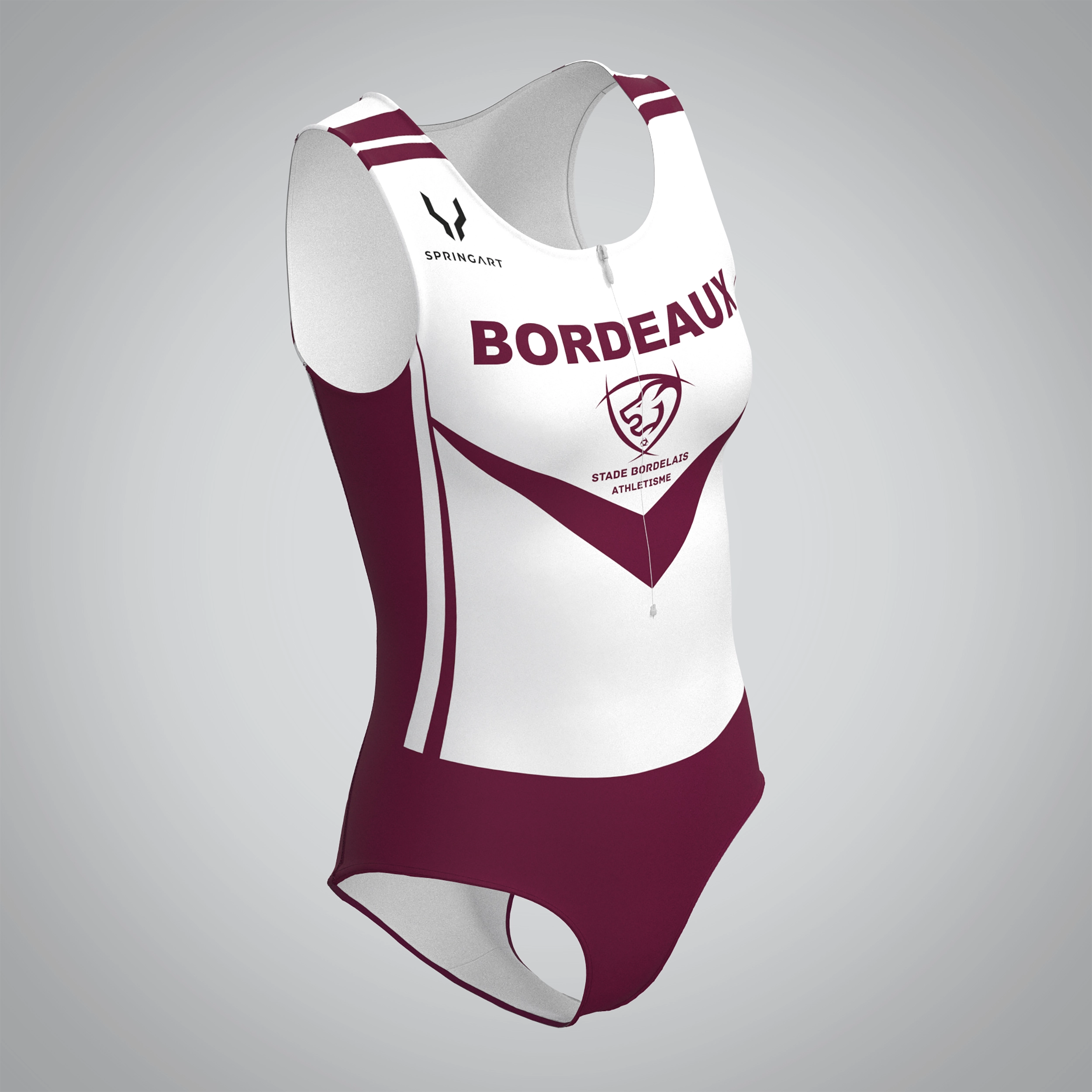 Combinaison Femme Sans Manches Bordeaux Athlétisme