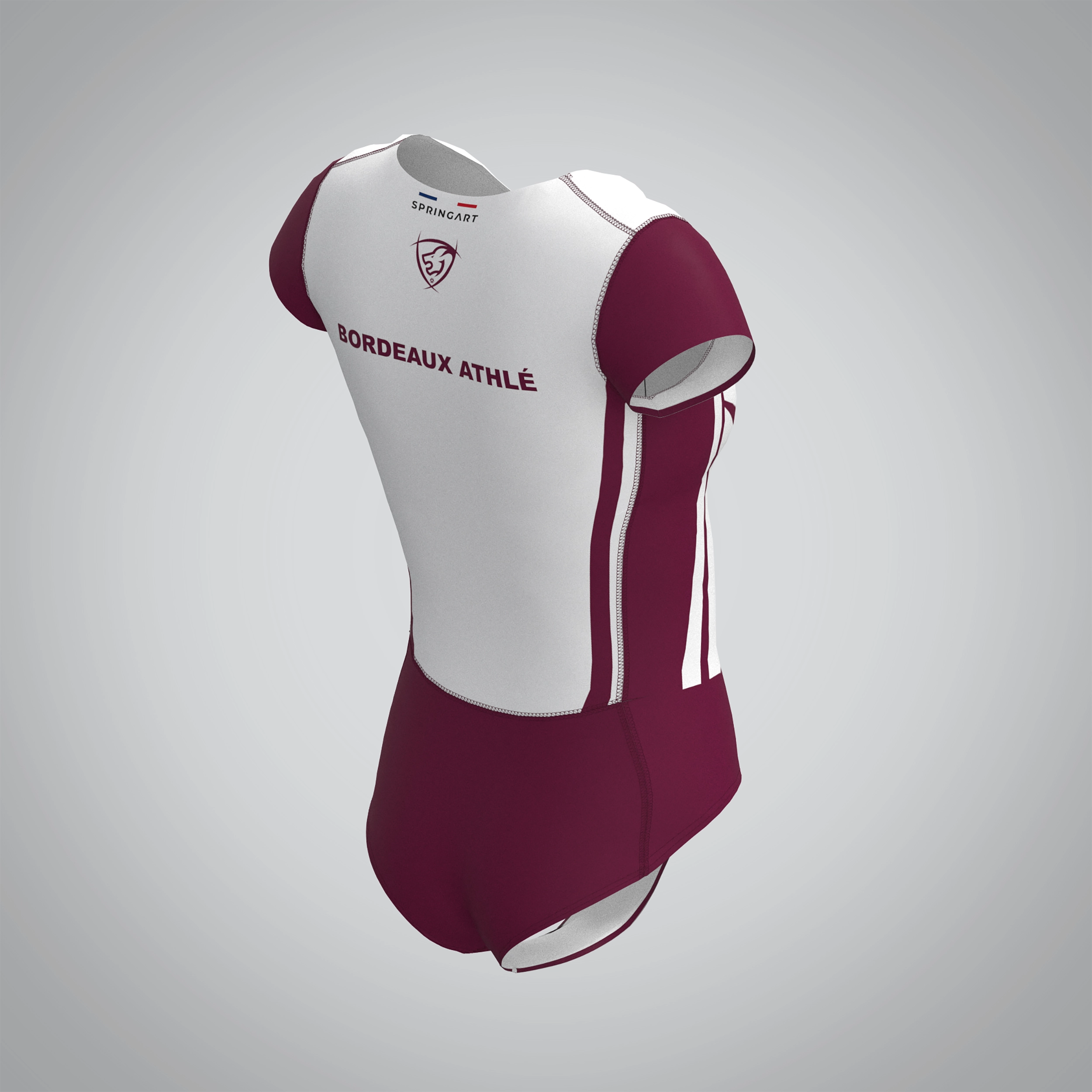 Combinaison Femme Manches Courtes Bordeaux Athlétisme