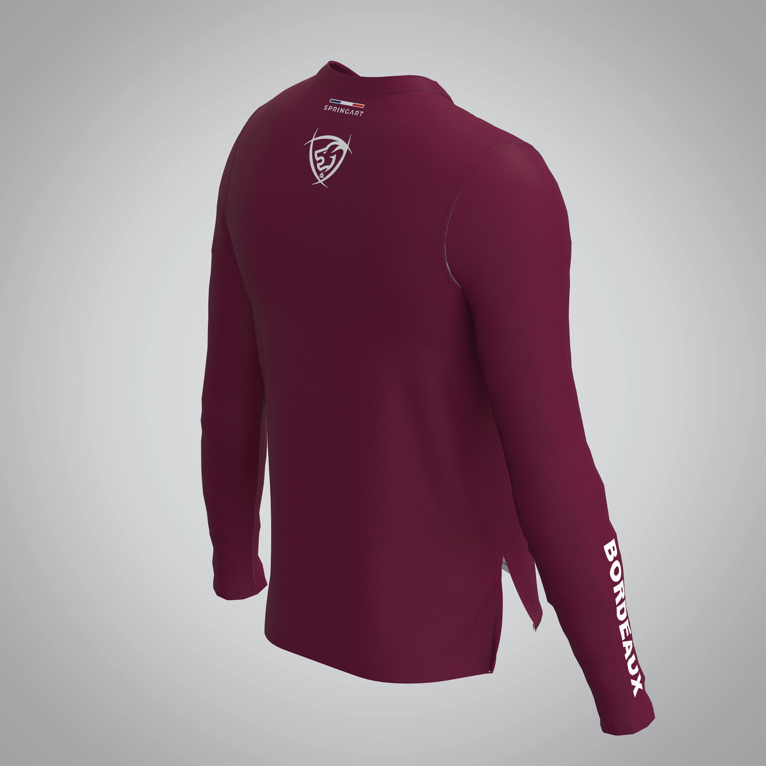 T-shirt Manches Longues Homme Bordeaux Athlétisme