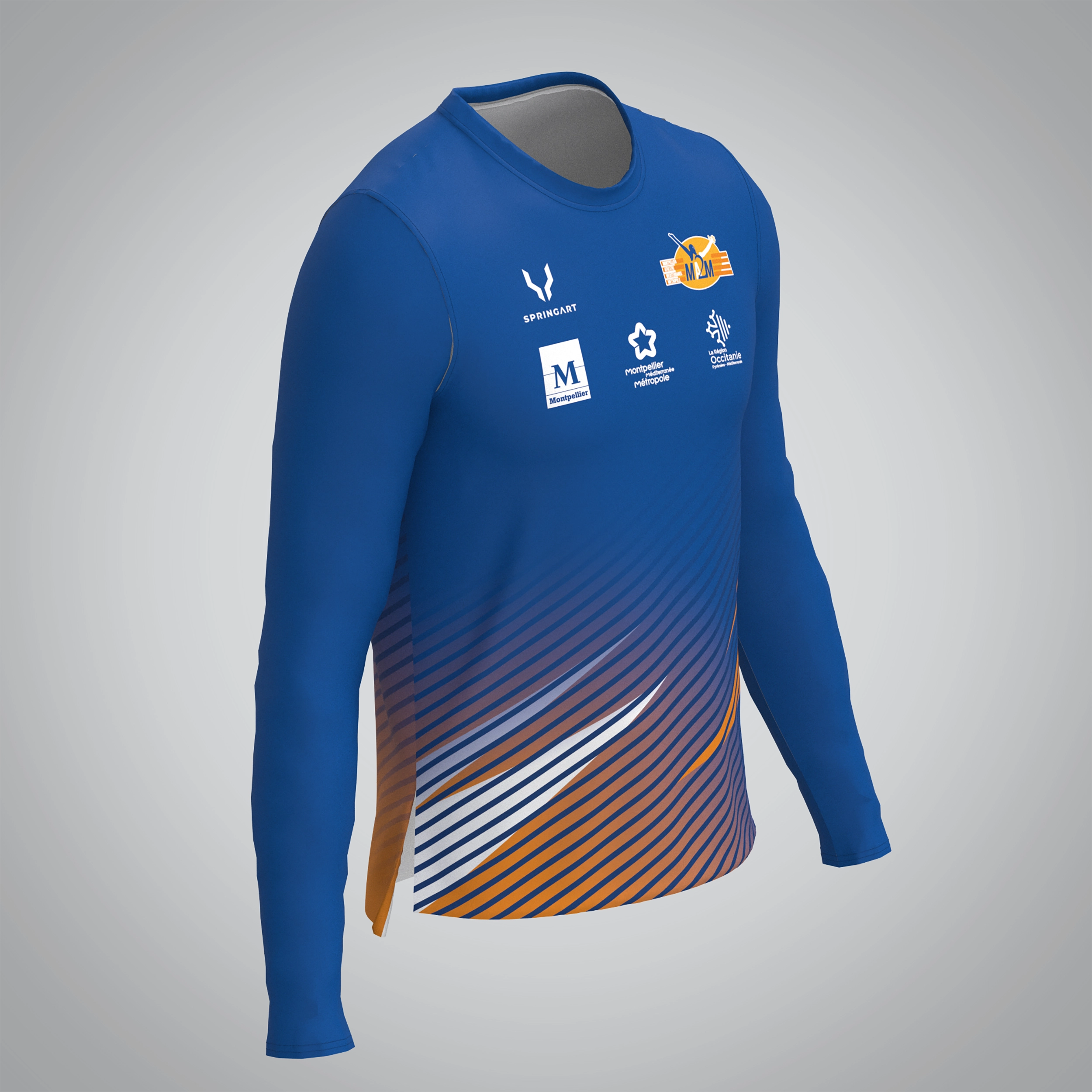 T-shirt Manches Longues Homme Montpellier Athletic Méditerranée Métropole