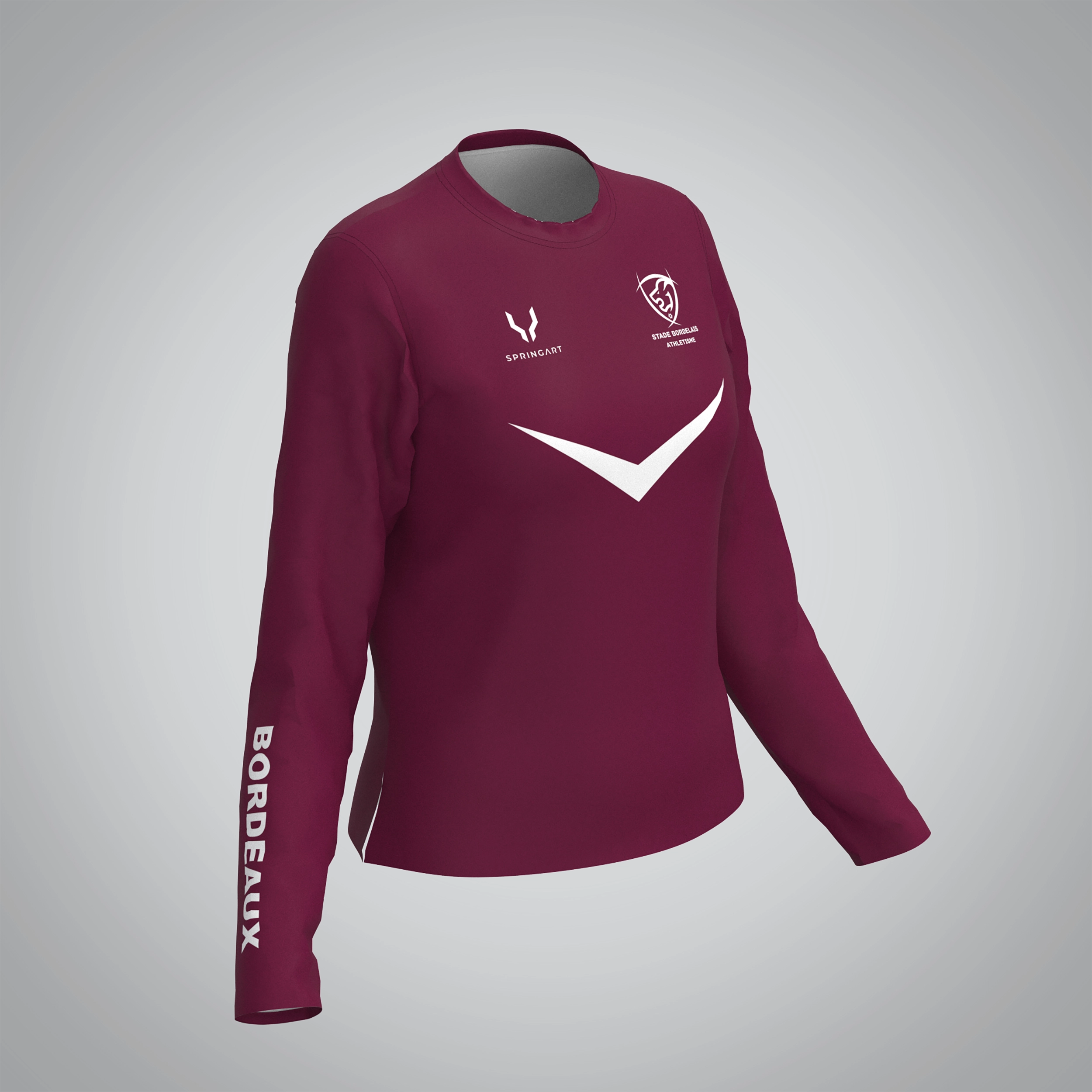 T-shirt Manches Longues Femme Bordeaux Athlétisme