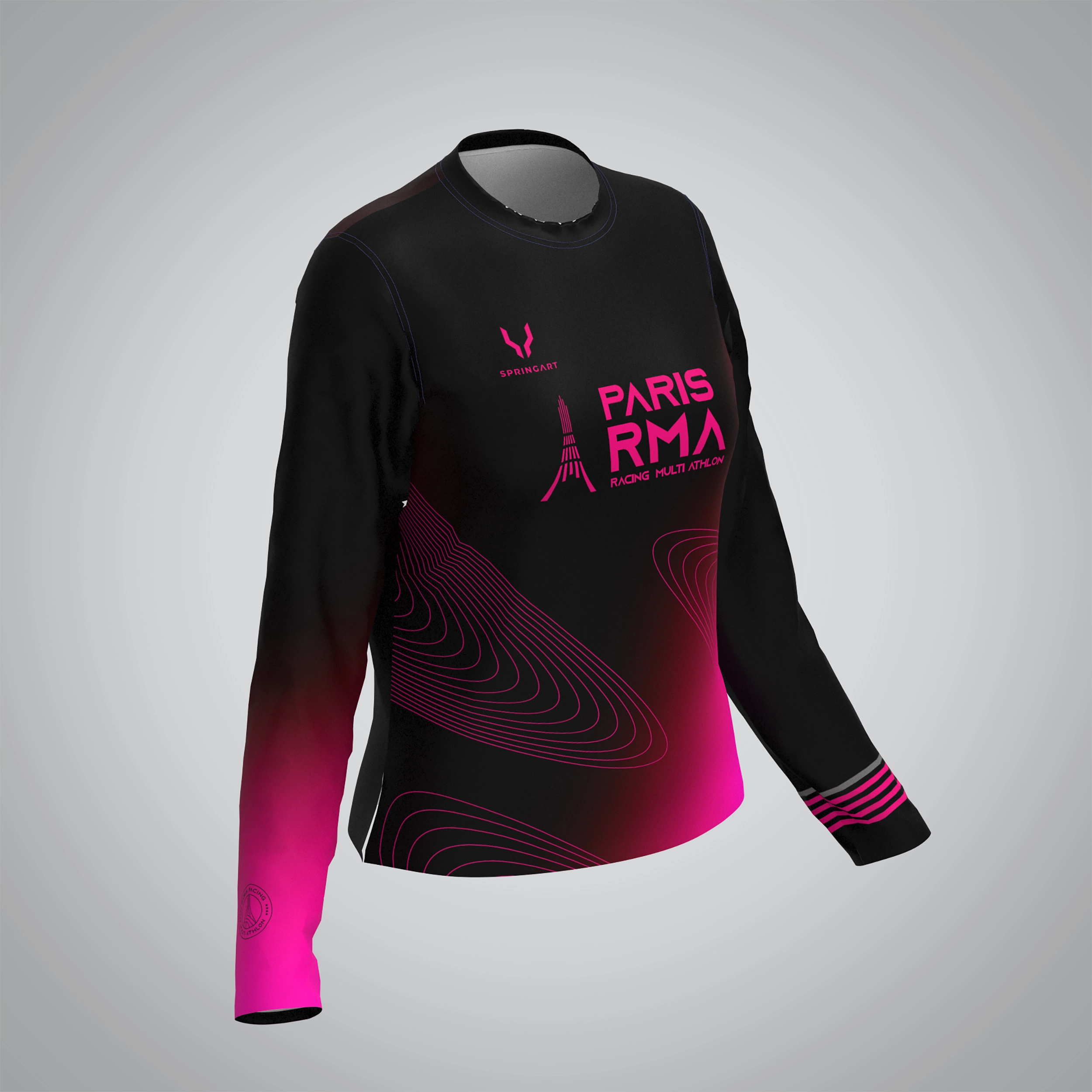 T-shirt Manches Longues Femme Paris Racing Multi-athlon