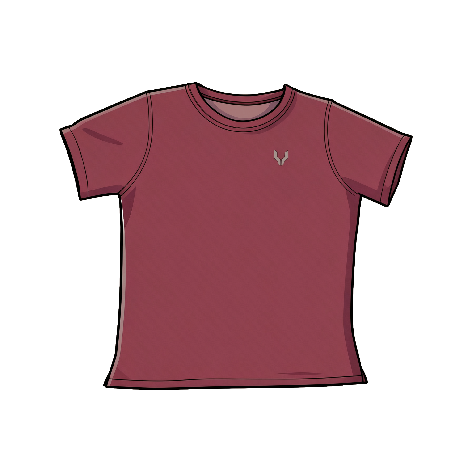 T-shirt Manches Courtes Femme Grenat NYC