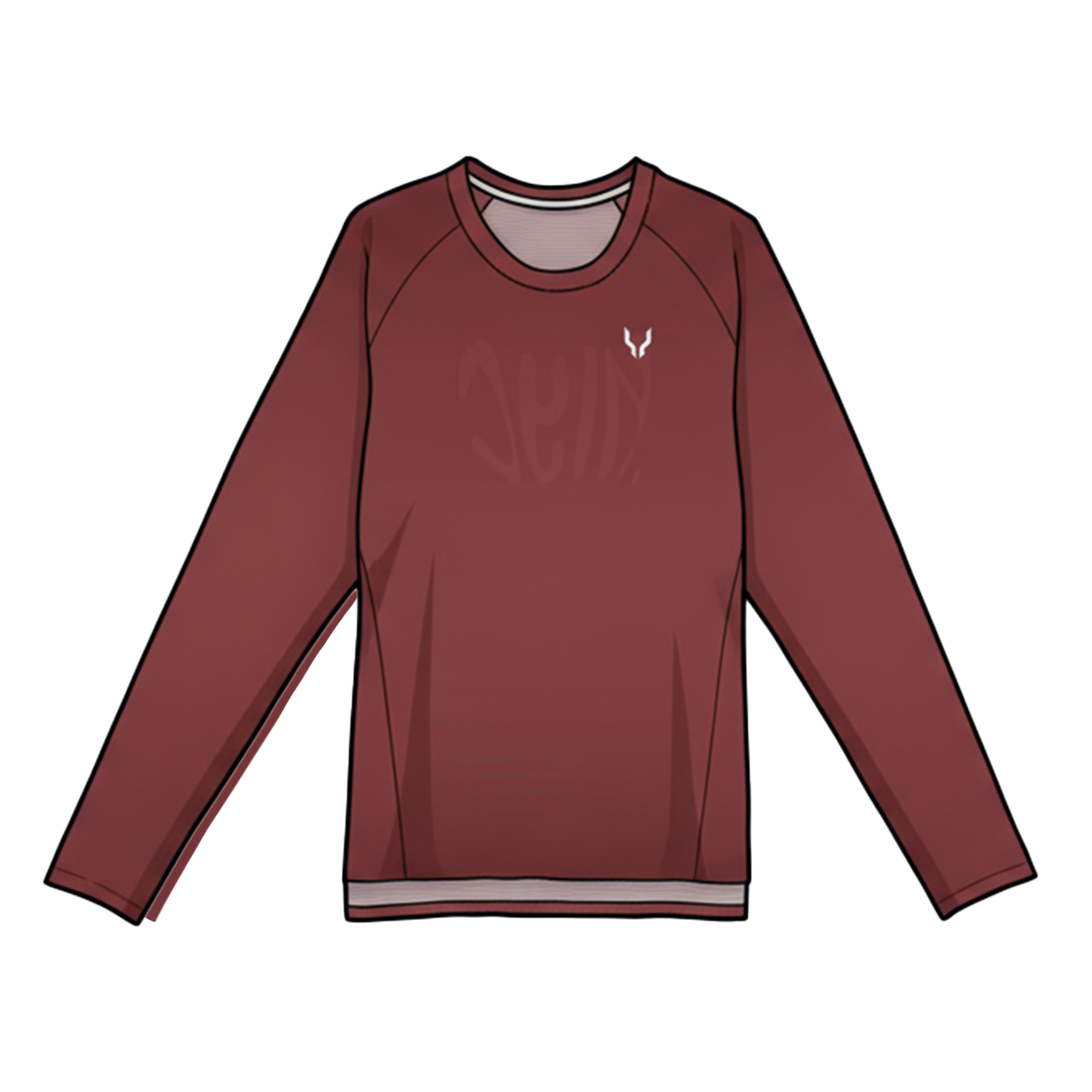 T-shirt Manches Longues Homme Grenat NYC