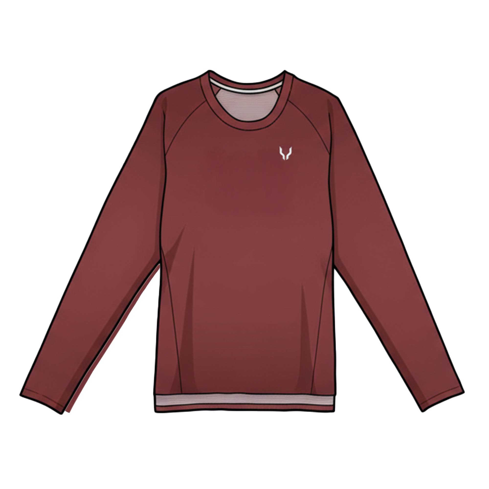 T-shirt Manches Longues Femme Grenat NYC