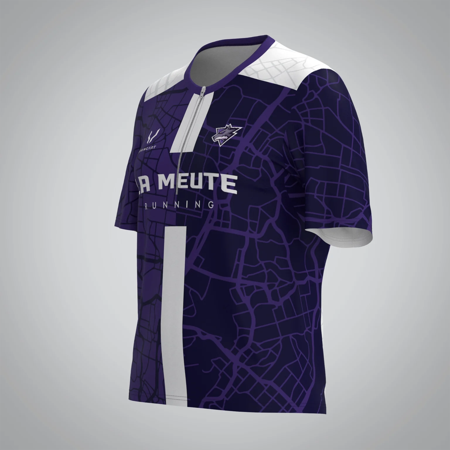 T-shirt Trail zip Femme V2.1 La Meute Running