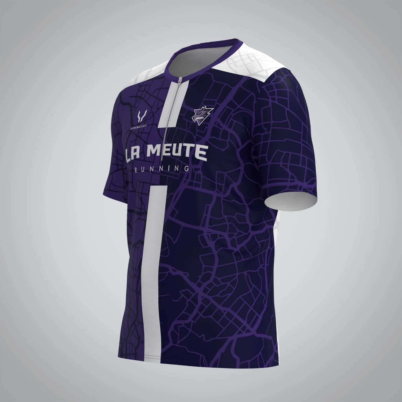 T-shirt Trail zip Homme V2.1 La Meute Running