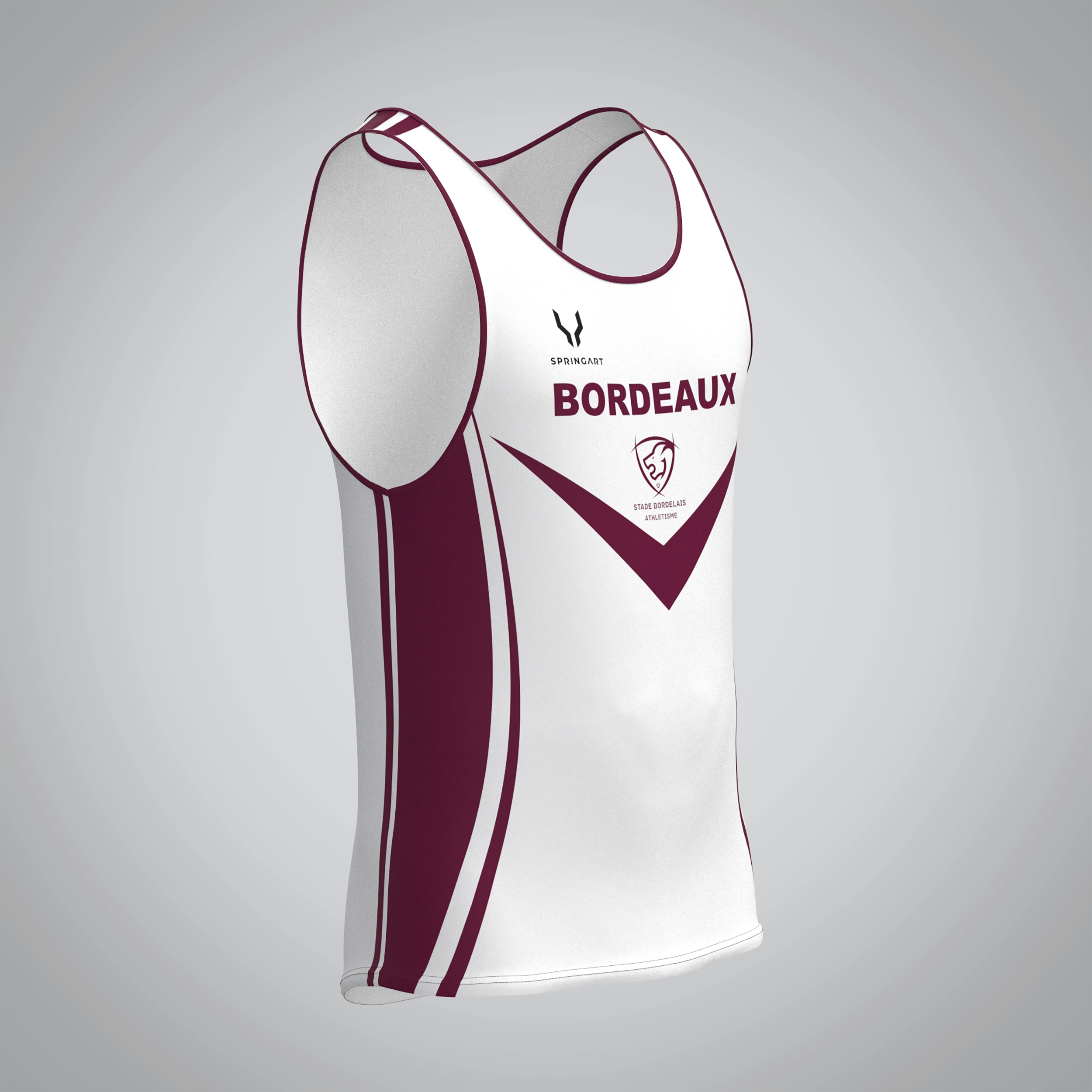 Débardeur Classique Homme Bordeaux Athlétisme