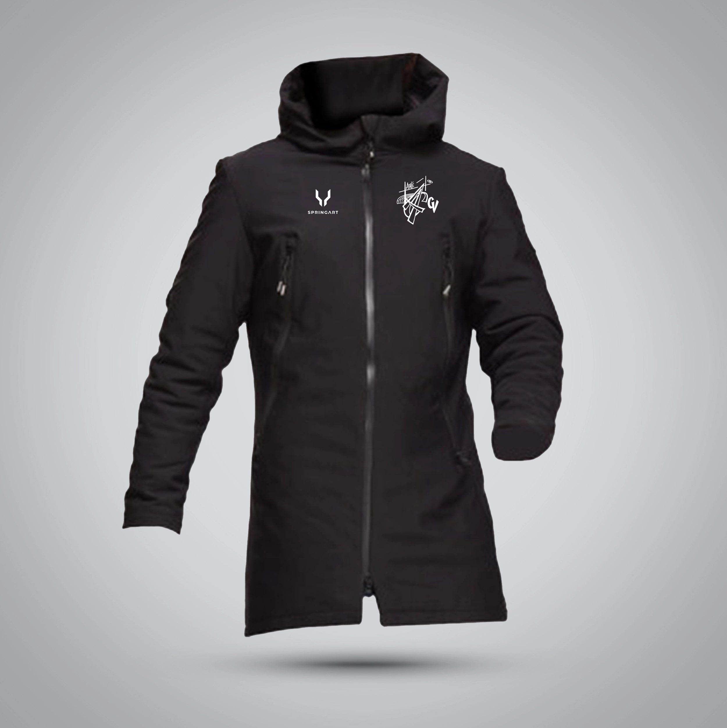AGCV Athletics softshell parka with down lining