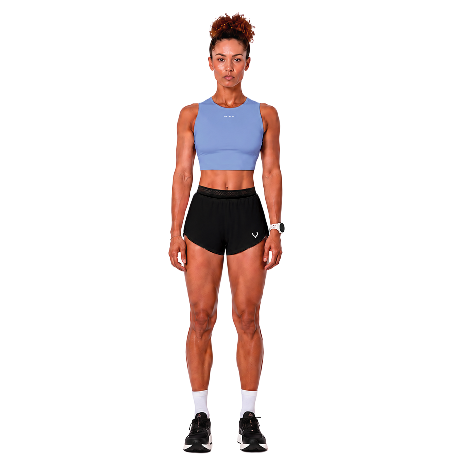Short flottant femme black