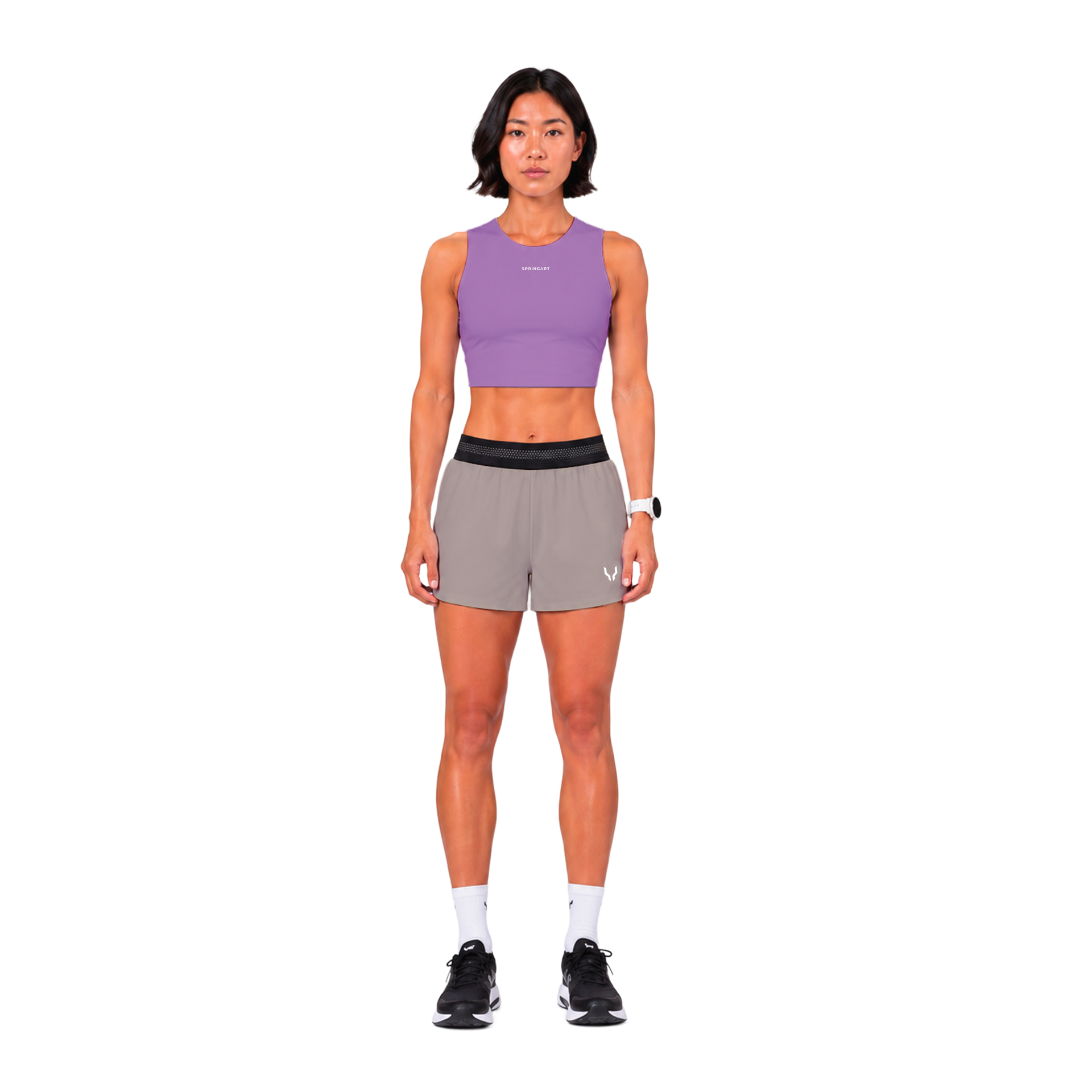 Short long femme grey