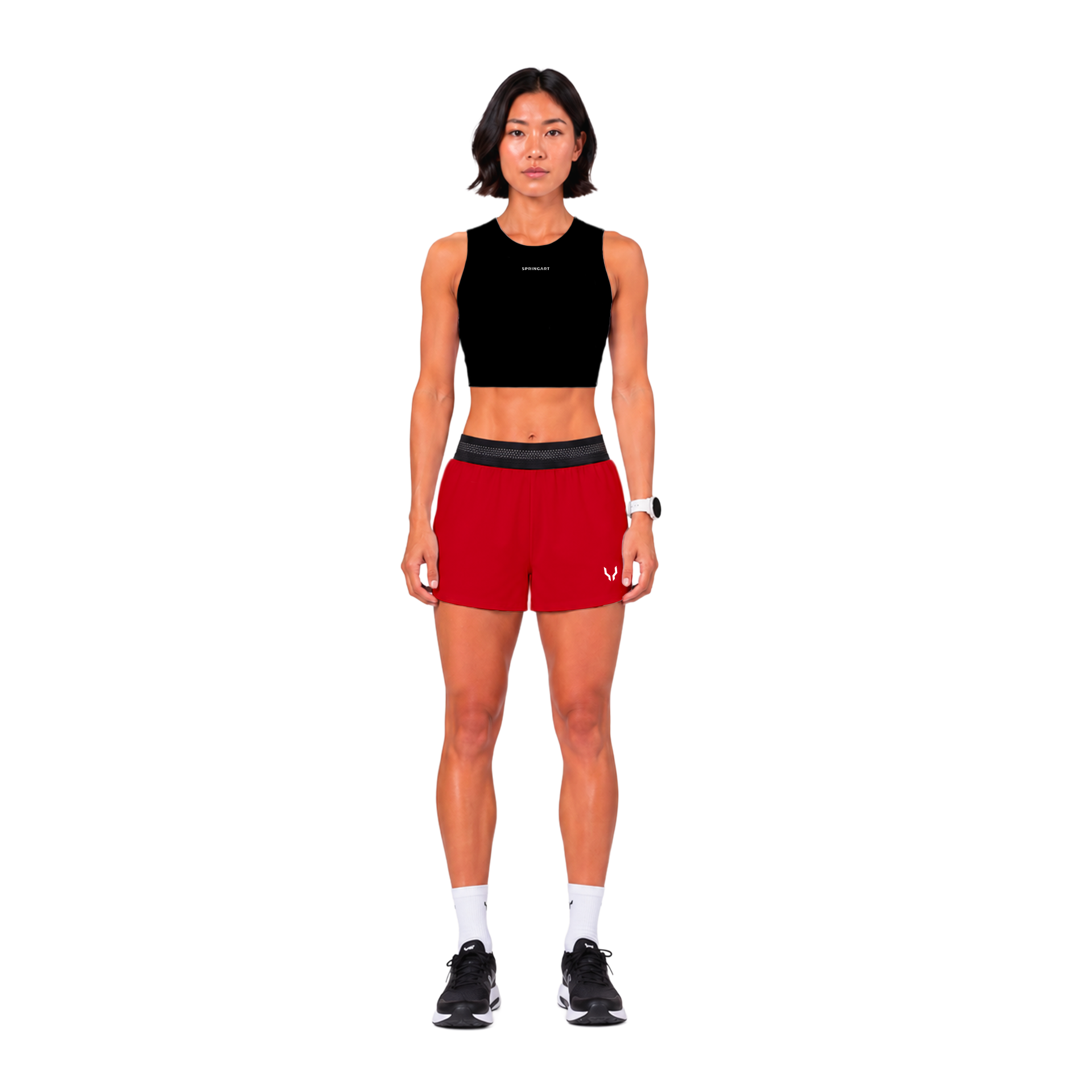 Short long femme red alert