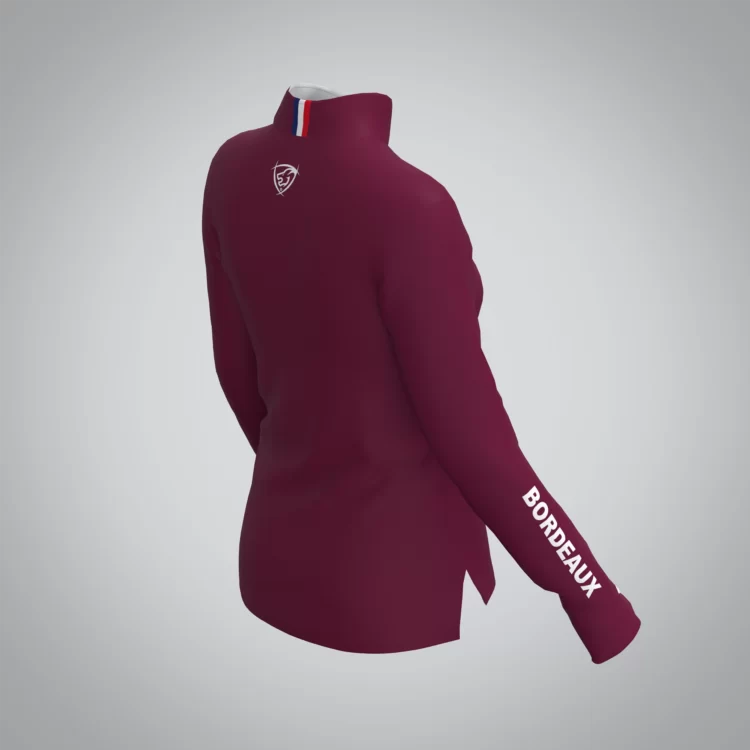 Quart Zip Femme Bordeaux Athle – Image 3