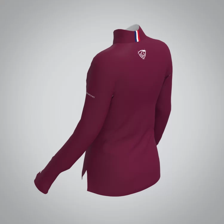 Quart Zip Femme Bordeaux Athle – Image 4