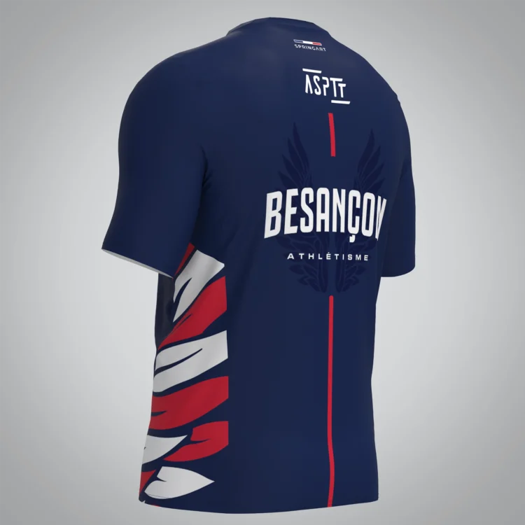 T-shirt Trail zip Homme V2.1 ASPTT Besançon – Image 4