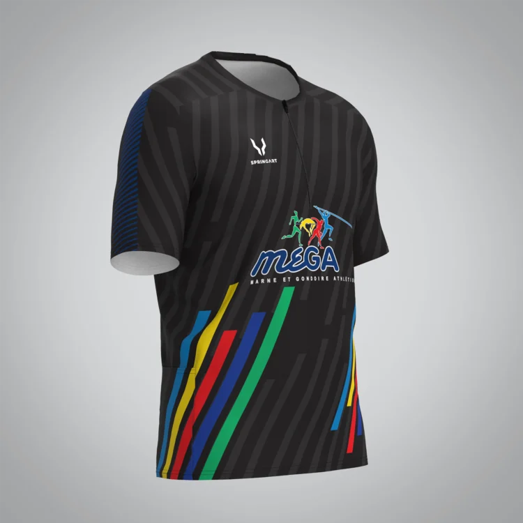 T-shirt Trail zip Homme V2.1 MEGA