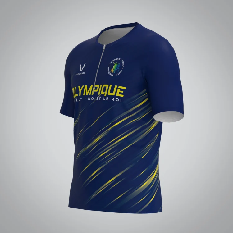 T-shirt Trail zip Homme V2.1 Olympique Bailly Noisy – Image 2