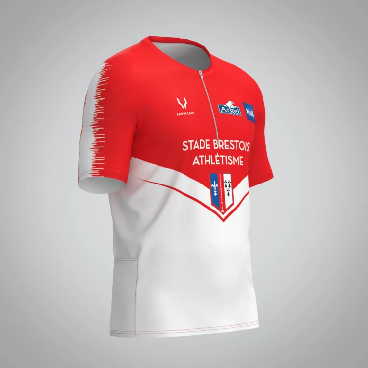 T-shirt Trail zip Homme V2.1 Stade Brestois