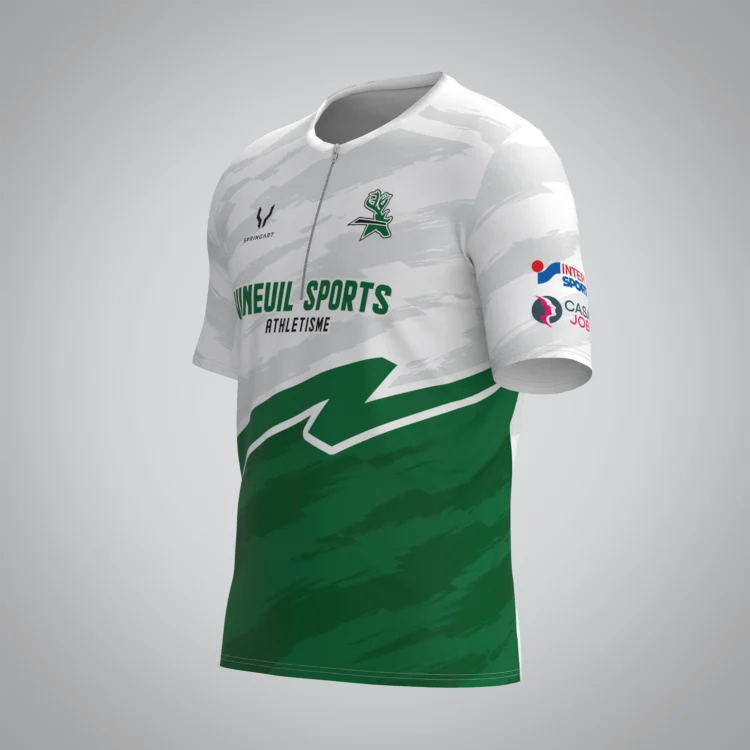 T-shirt Trail zip Homme V2.1 Vineuil Sports Athlétisme – Image 2