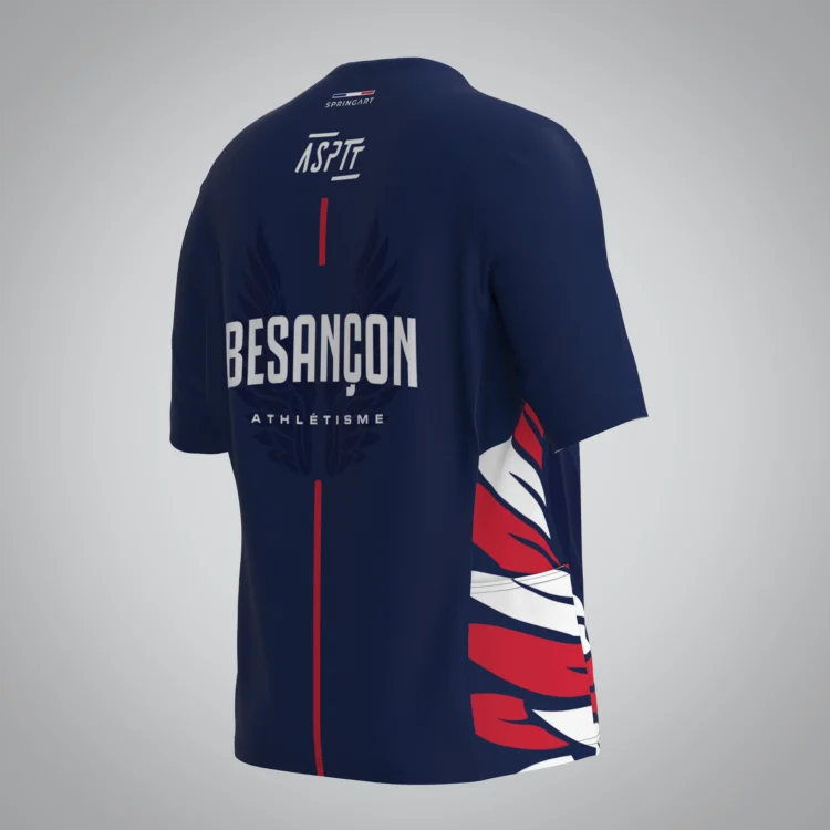 T-shirt Trail zip Femme V2.1 ASPTT Besançon – Image 3