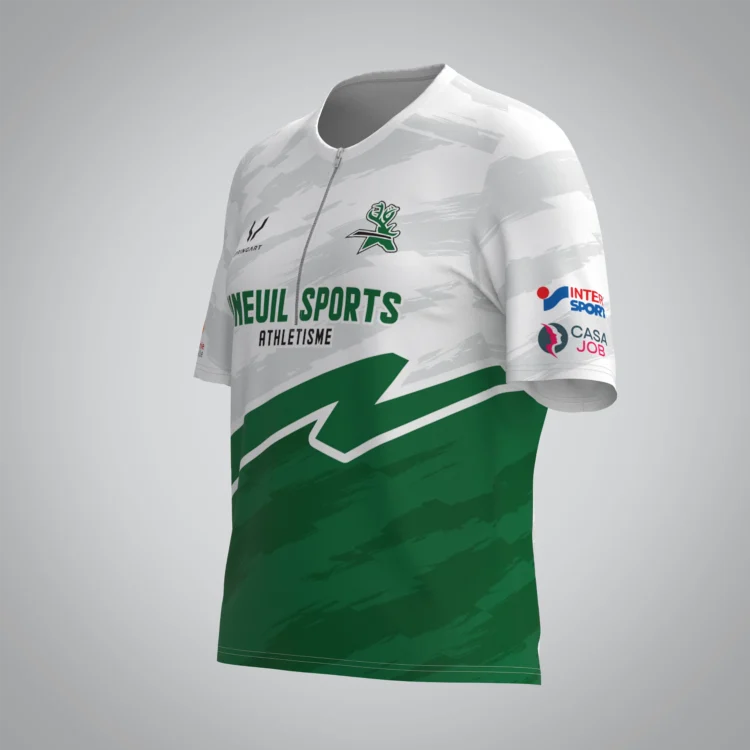 T-shirt Trail zip Femme V2.1 Vineuil Sports Athlétisme – Image 2